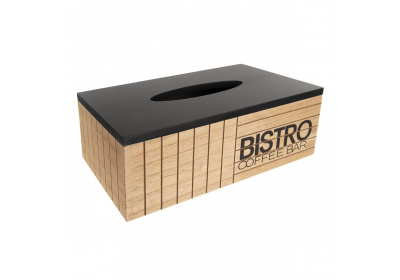 Box dřevo na papírové kapesníky Bistro